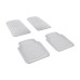 VOILA Set of 4 Soft Premium Rubber Non Slippery Floor Foot Mat Accessories Fits for Most Car White
